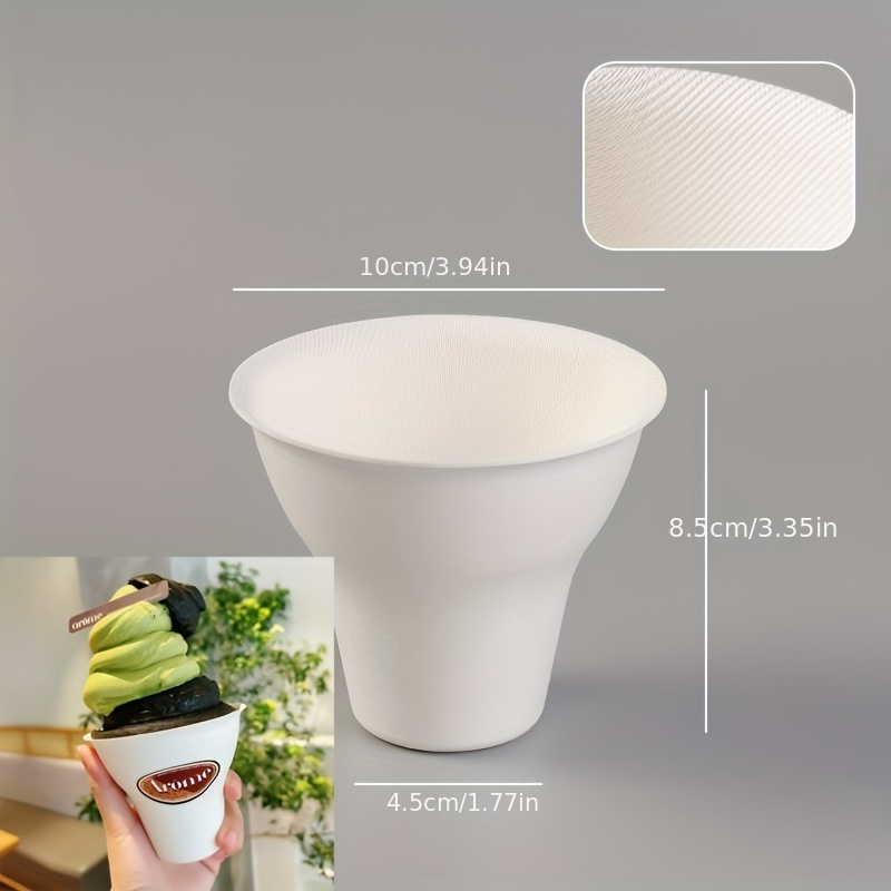 Disposable Paper Cups With Lids Perfect For Soup Ice Cream - Temu