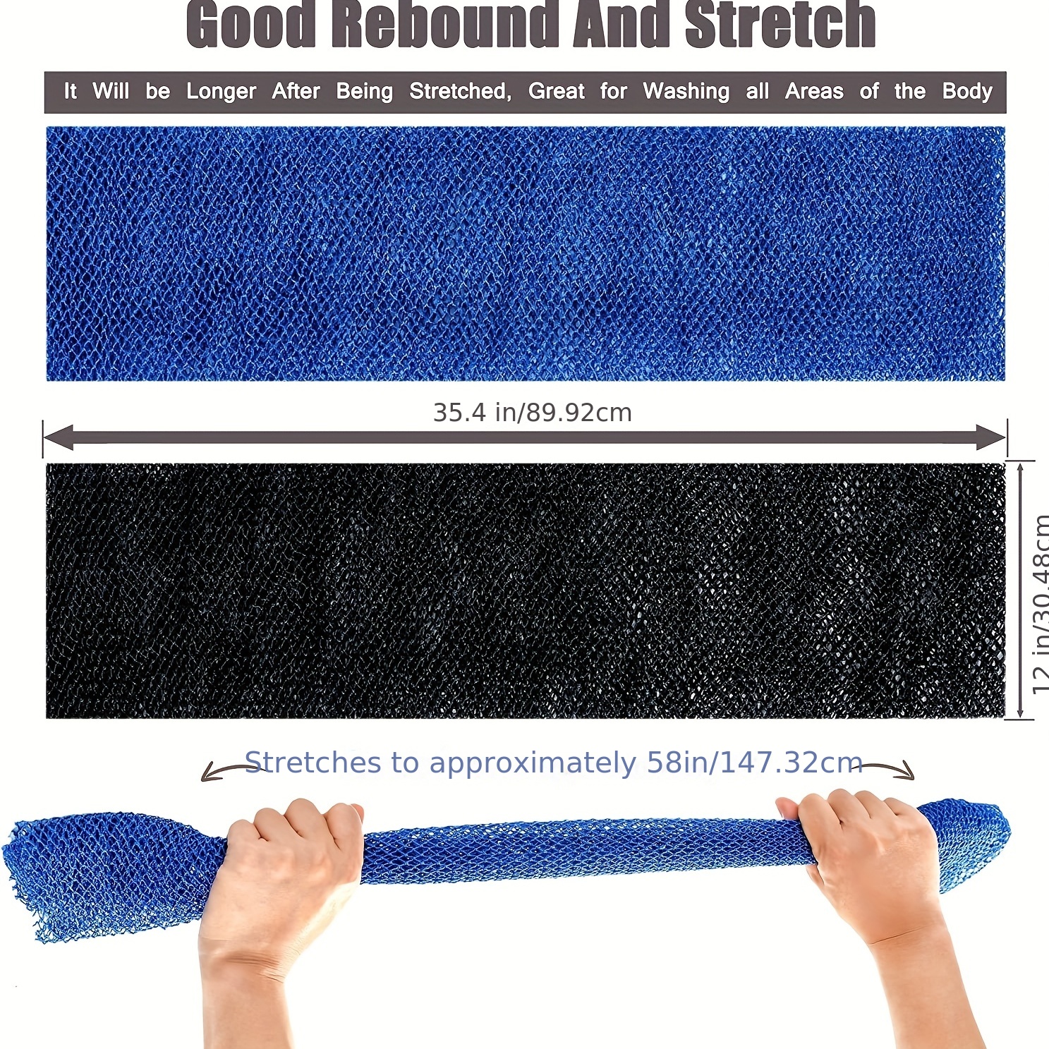 African Exfoliating Net - 2pcs Bathing Sponge Set