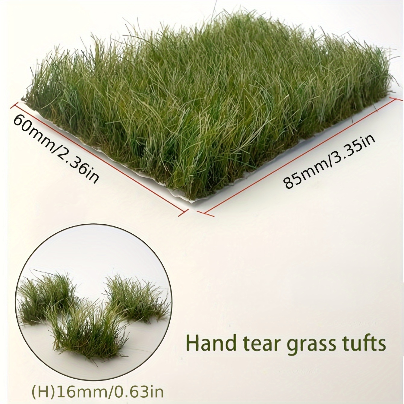 12mm And 16mm Grass Needle Clusters, Realistic Grass For Train Scene Model Materials.