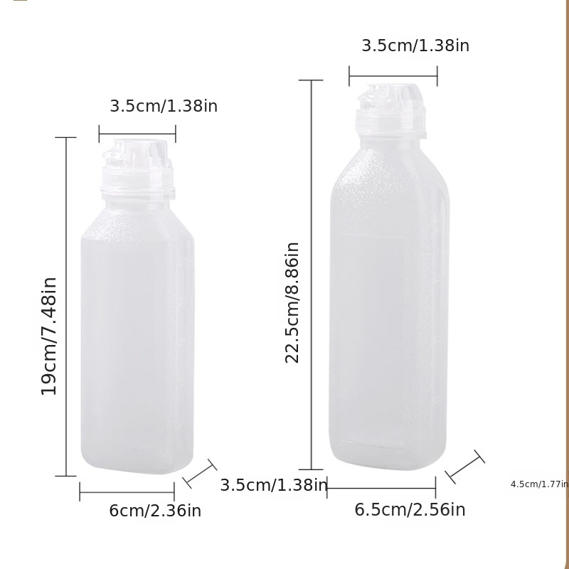 Oil Bottle With Sticker Label, Condiment Squeeze Bottles, Oil