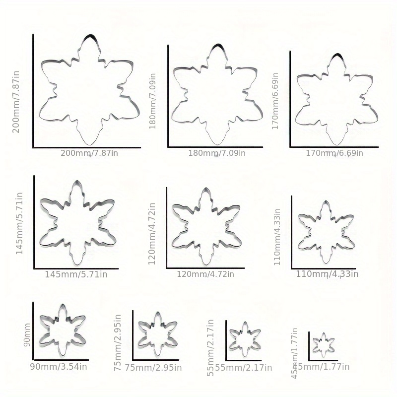 Snowflake Shape Stainless Steel Cookie Cutter for Magical Christmas Cookies
