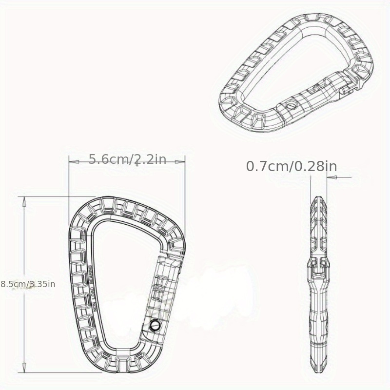 Lightweight D-shaped Buckle Bag Backpack Hanging Hook Keychain