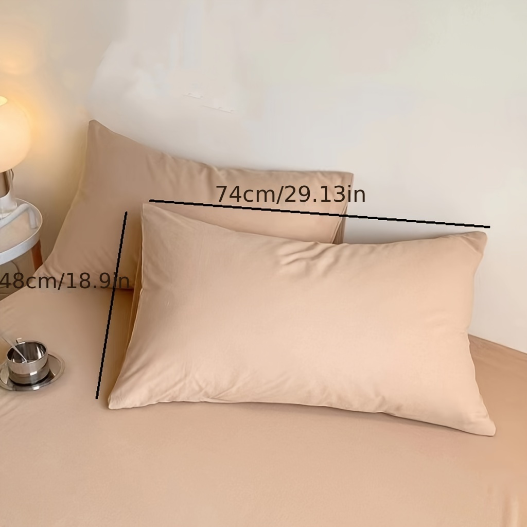 

Soft & Breathable Solid Color Pillowcases 18x29 Inches - Hypoallergenic, Machine Washable Polyester Covers For Bedroom And Living Room Decor