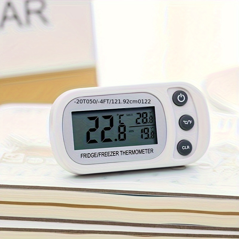Waterproof Digital Refrigerator Thermometer With Large Lcd - Temu Canada