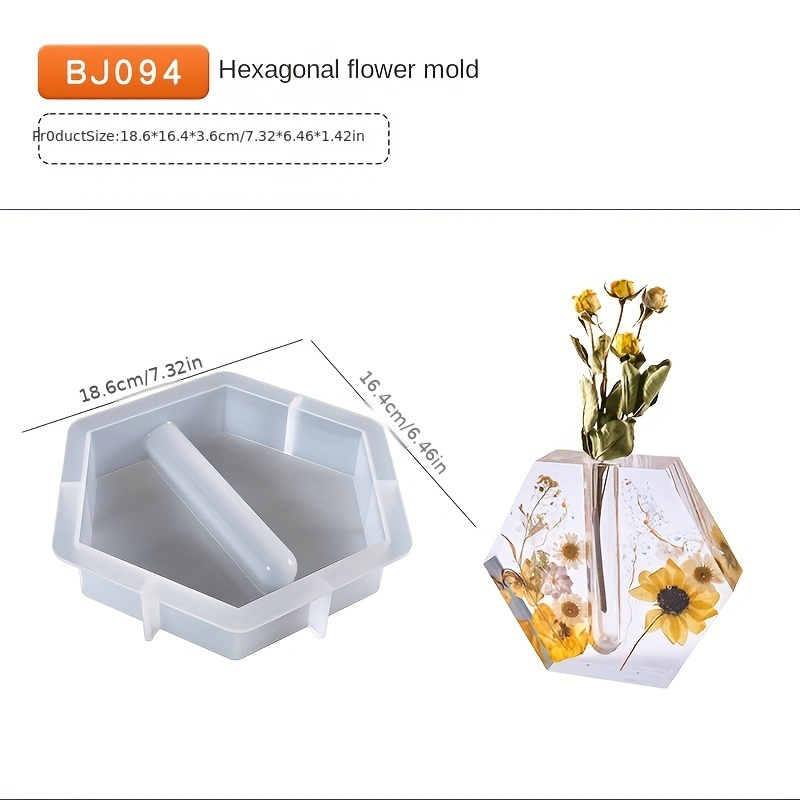 Tube Vase Flower Resin Mold Kit Test Tube Pot Silicone Moulds Home  Decoration Living Room Office Table Vase Flower Arrangement