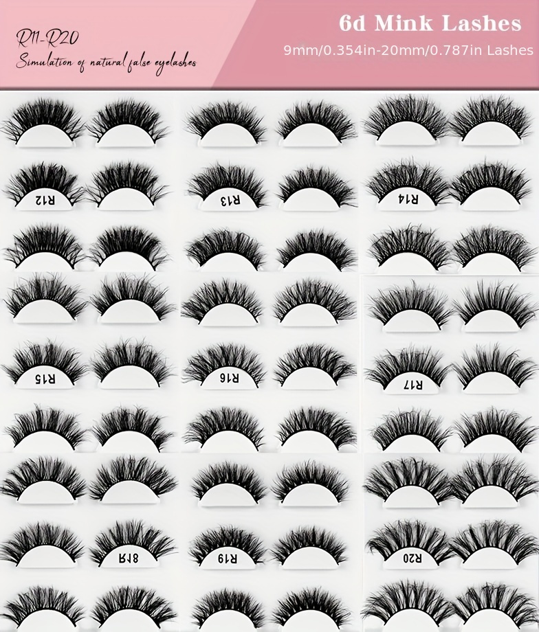 False Eyelashes Fluffy Wispy Thick Lash Faux Mink Hair Temu