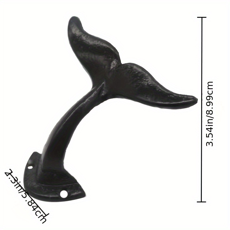 Nail in Wall Hook Cast Iron Whale Tail Shaped Decorative - Temu