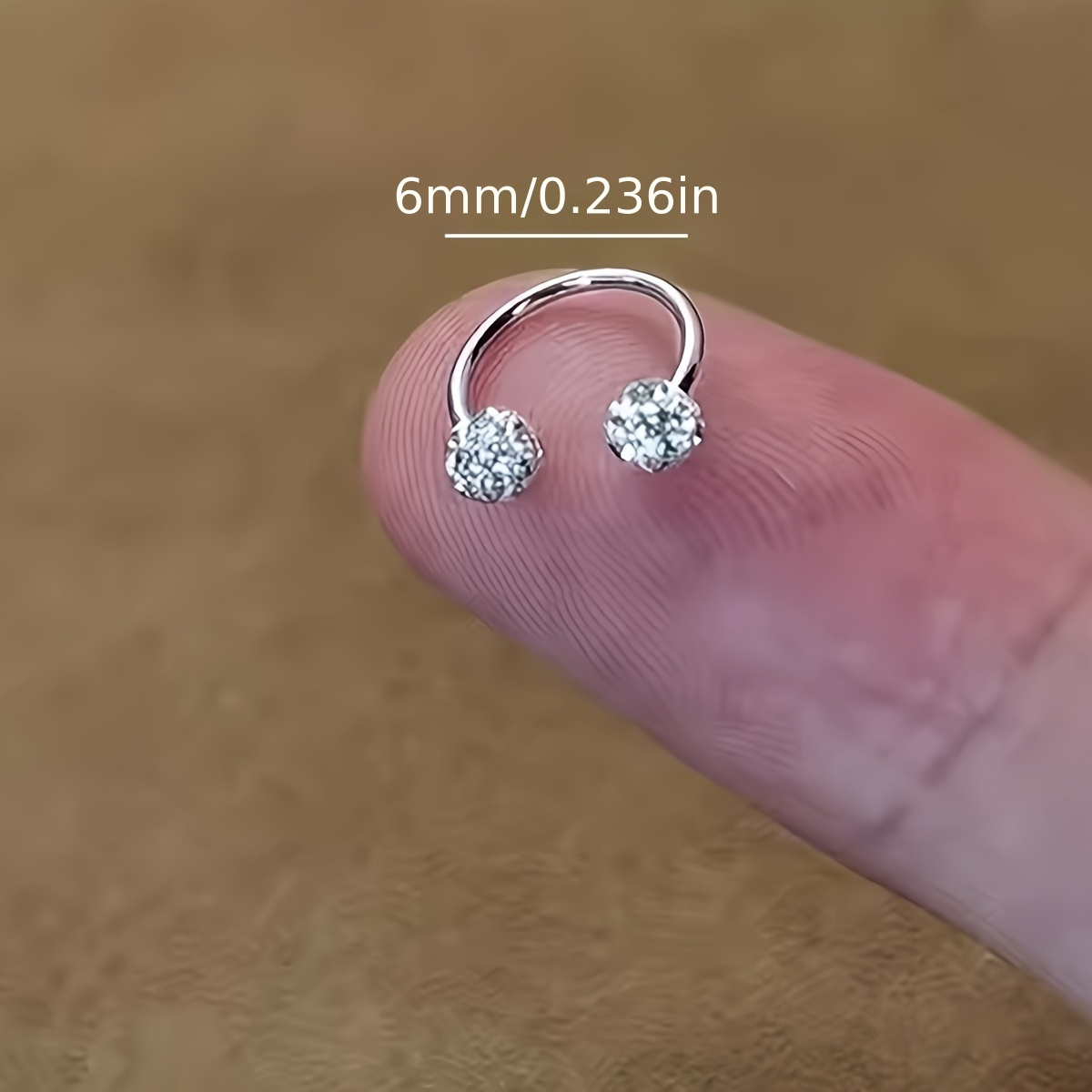 1pc Minimalist High-end Circular Women's Fashion Earrings - With Spherical Decoration Set With Synthetic Zirconia - Suitable For Daily Wear