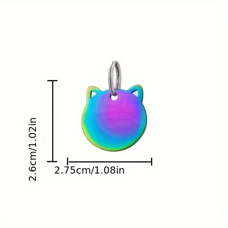 TEMU 1pc, Plaque d'identification pour animaux de compagnie personnalisée avec nom gravé, téléphone, acier inoxydable, plaque de chien gravée au