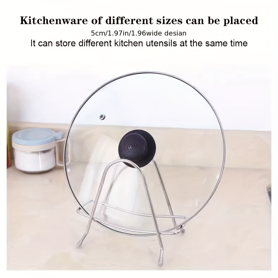 household thickened reinforced floor standing stainless steel chopping board rack kitchen pot cover rack knife rack multi function chopping board storage rack details 13