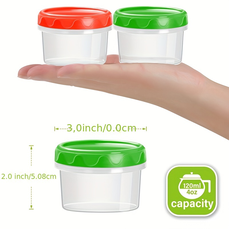 12 Pc Bulk Food Storage Containers Meal Prep Round W/ Lids Freezer Safe BPA  Free