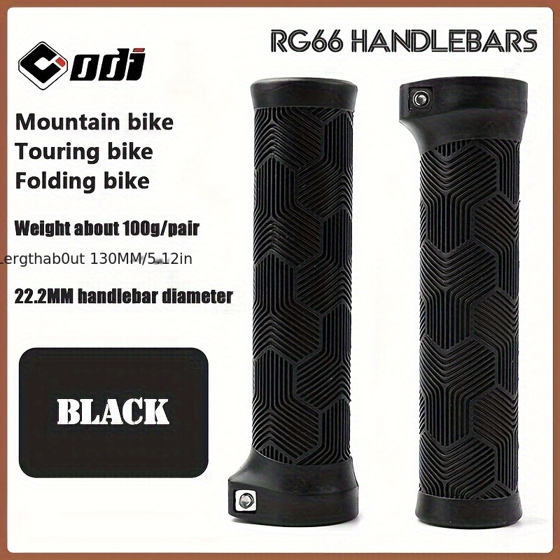 TEMU Universal Silicone Handle Grips For Mountain Bikes, Featuring Non-slip Design, Suitable For Fixed Gear And Folding Bike Handlebars, Cycling