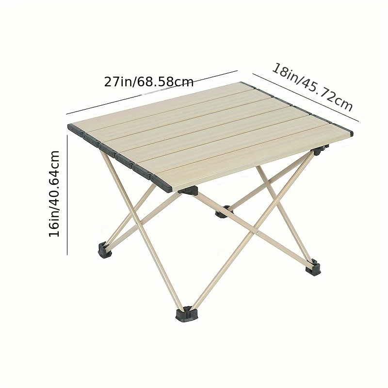 Mesa Plegable Portátil De Aluminio Para Camping Y Comidas Al Aire Libre  Blanco