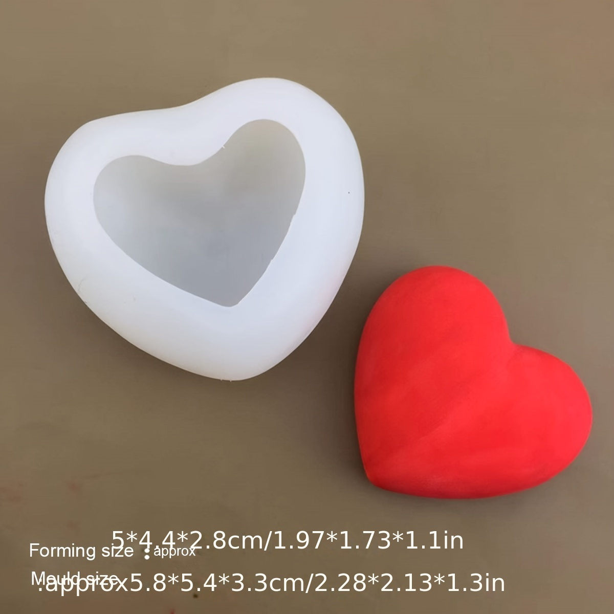 2pcs love heart shaped fondant molds 3d silicone mold candy molds craft molds for diy cake decorating tool baking tools kitchen accessories valentines day decor details 3