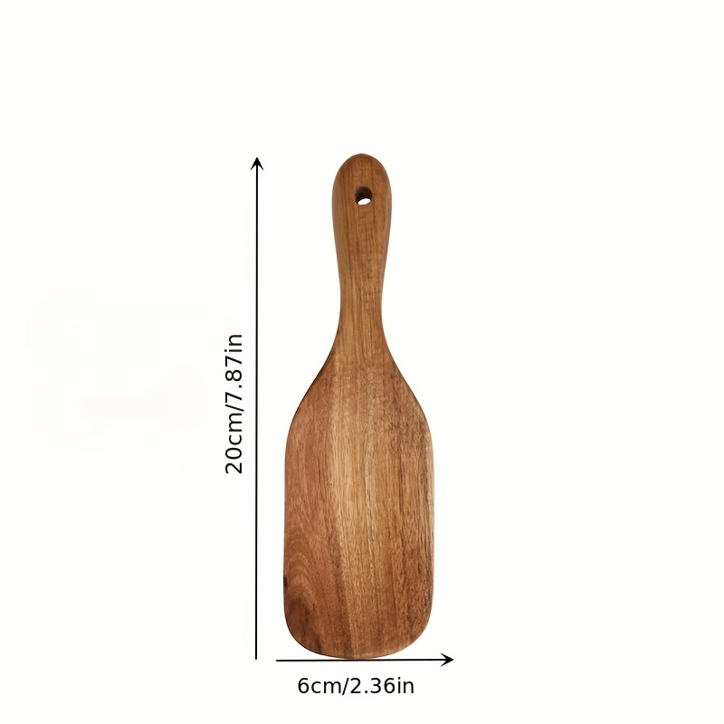 Natural Teak Wood Spurtle, Heat Resistant Cooking Set