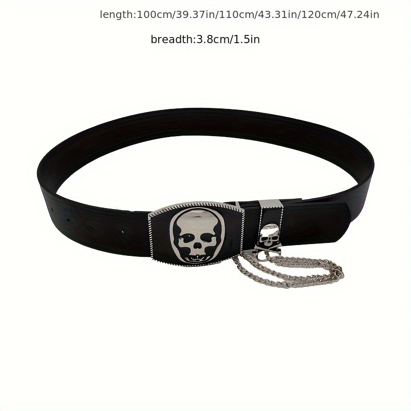 Bazhou Cowboy Skull Belt Buckle Rock Punk Belt Buckle Replacement Metal 3d  Death Skull Vintage Belt Buckle Cool Jeans Accessory For Men Women (1pc, Si