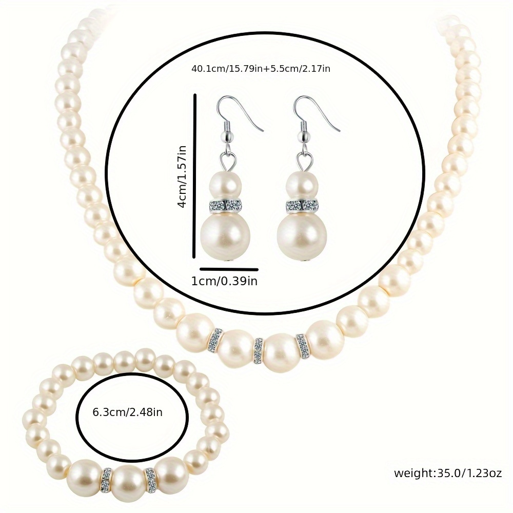 Parure Mariée - Collier + Boucles + Bracelet à Perles Nacrées Swarovski - Bijoux Mariage Minimaliste Et Chic - Mes Tites Lilis