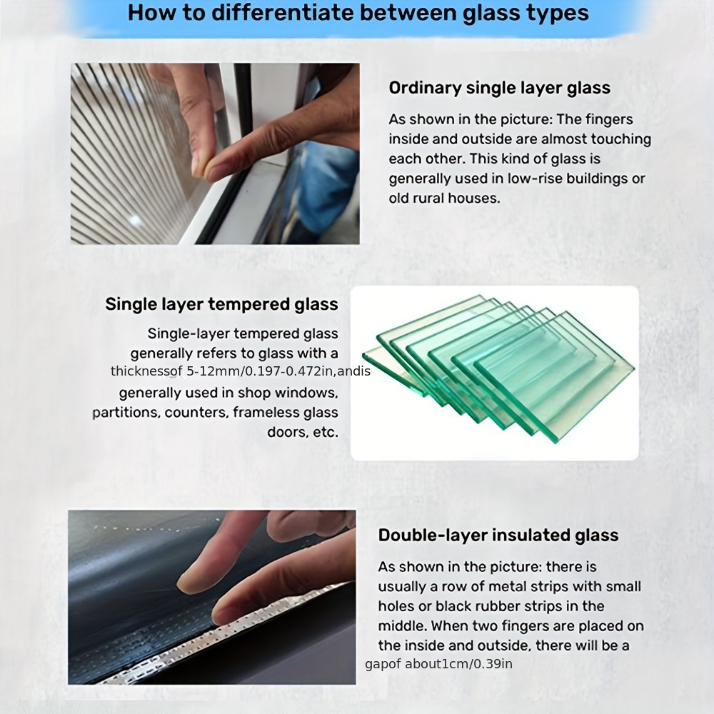 Limpador de vidro de janela magnética de dupla face, ferramentas de limpeza  magnética de vidro, para espessura de vidro de 3 a 8 mm