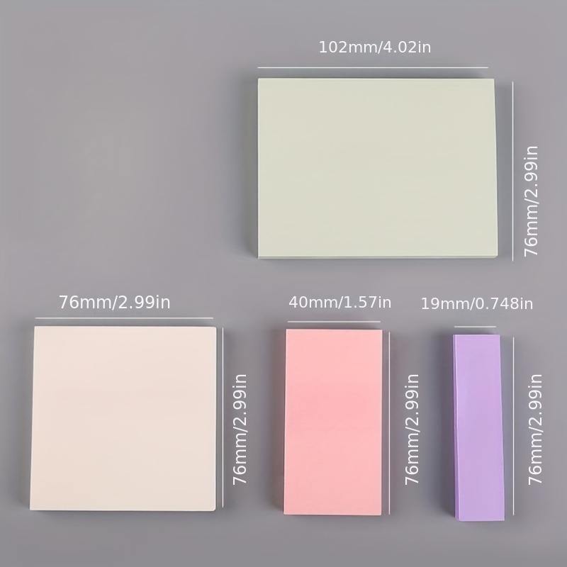 Morandi Color Sticky Notes Memo Pad Multi size Self - Temu