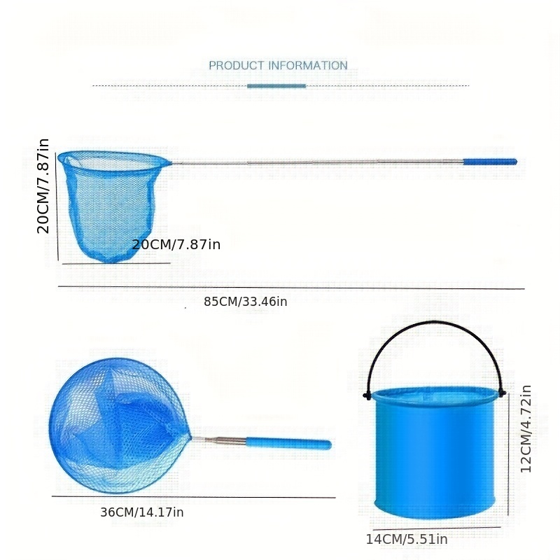 Retractable Fishing Nets Stainless Steel Foldable Bucket - Temu