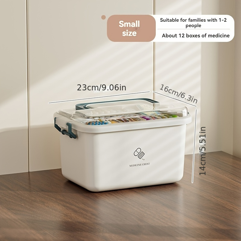 Image of 1pc Home Care Medicine Box, Portable Medicine Box, Home Plastic Medicine Box, Medicine Storage Box.