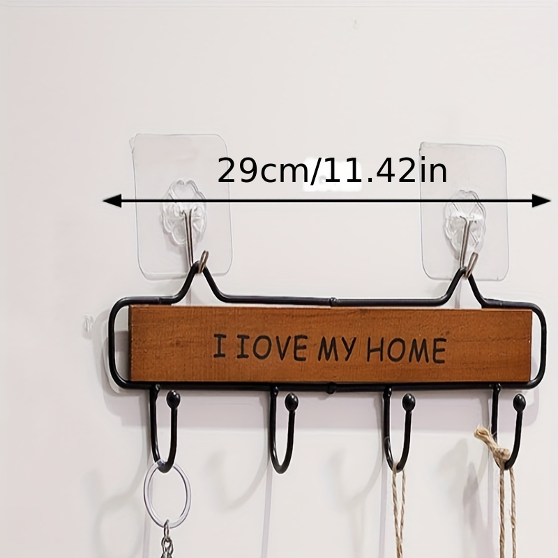 Wooden Iron Decorative Hooks Small Hanging Rack Hook Clothes - Temu