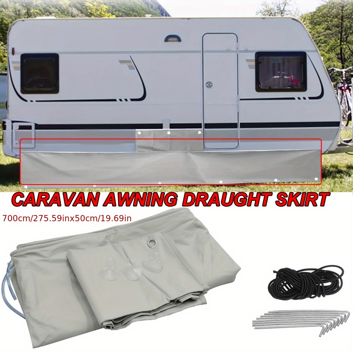 Xenjum Ersatzstoff Für Wohnmobil-Markisen – 525 G/m² PVC-Vinyl, Wasserdicht, UV-beständig, In Verschiedenen Längen