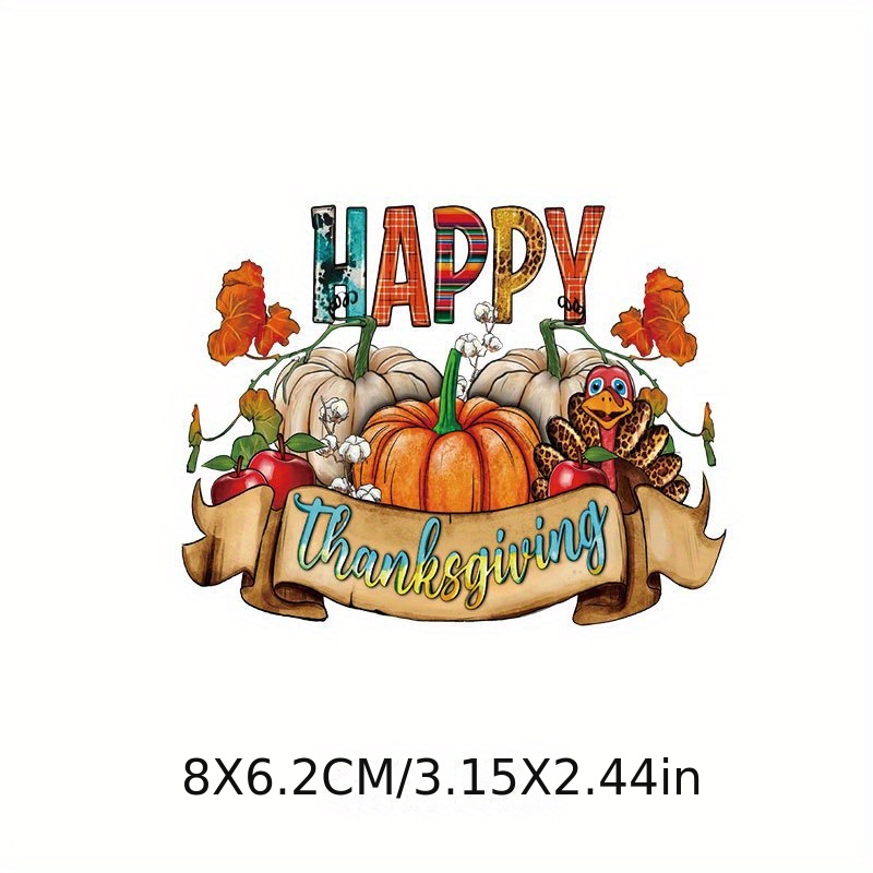 Thanksgiving Heat Transfer HTV Iron On Bundle Pumpkin Turkey