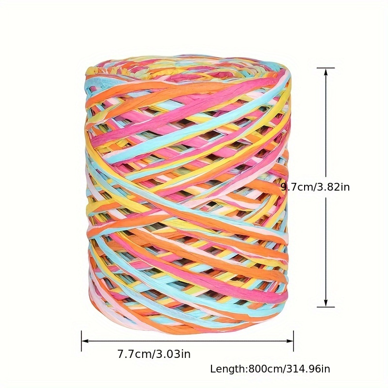 1roll-80m Gift Wrapping Paper Rope, 6 Colors Raffia Ribbon