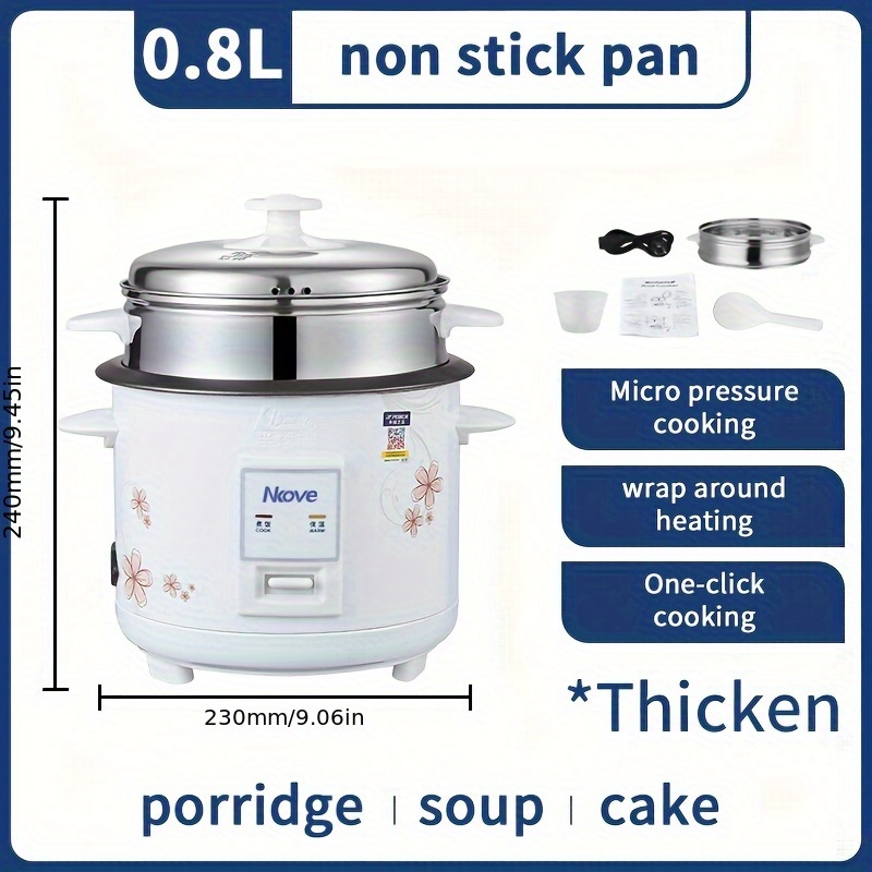 TEMU Multifunctional Electric Cooker 0.8l/1.2l Mini Rice Cooker Inner Pot Electric Cooker