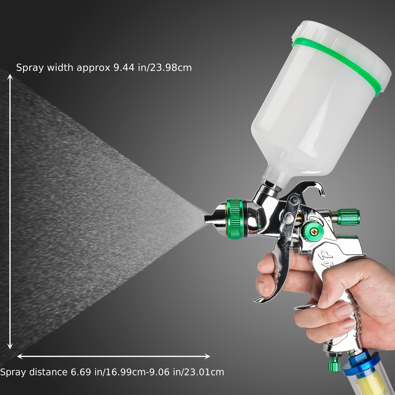 1.4MM 1.7 2.5MM Nozzle HVLP Auto Paint Air Spray Gun Kit Gravity Feed Car  Primer