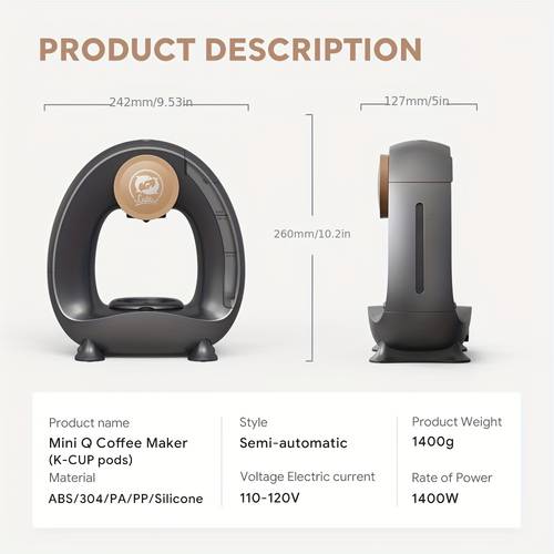 single serve coffee maker 2in 1 coffee makers cup pod and ground coffee electrical mini coffee maker with reusable filter one cup 8oz 1400w fast brewing