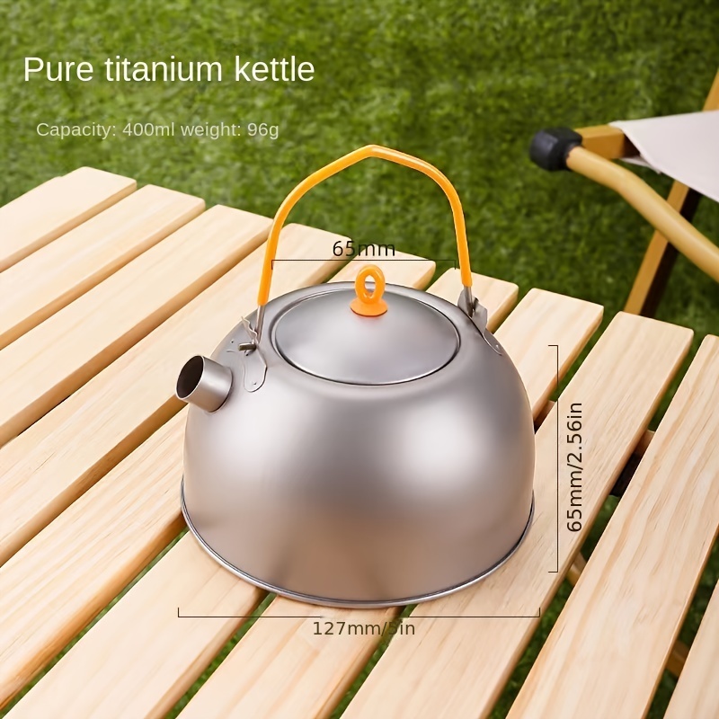 Titanium Kettle Outdoor Tea Coffee Kettle Tableware Pot Camping