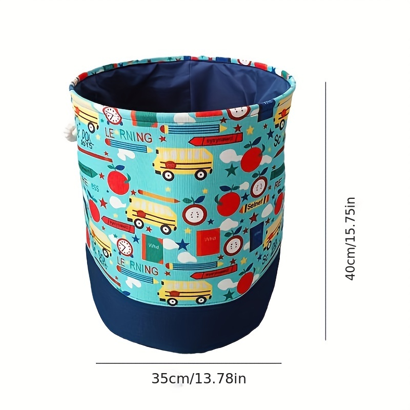 Baby Laundry Basket Sundries Storage Basket Foldable Toy Storage Bucket  Dirty Clothes Container Folding Cartoon Animal Box laund