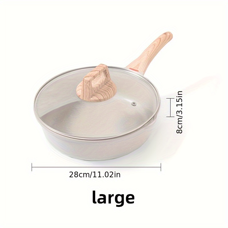 1 set of non stick frying pan suitable for gas stoves and induction cookers white maifan stone frying pan a versatile kitchen utensil suitable for eggs pancakes and steaks flat pan non stick pan details 5