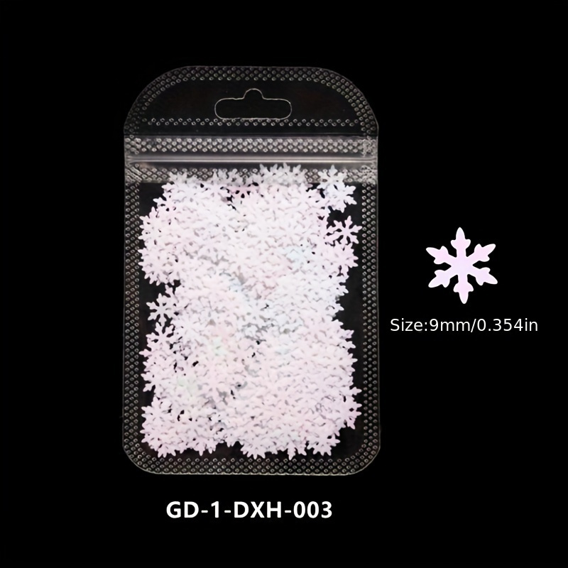 Snowflake Glitter Nail Sequins 3d Colorful Christmas - Temu United Arab  Emirates