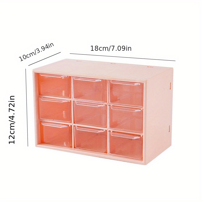 Mini 9 Drawer Storage Cabinet For Makeup Art Supplies Small - Temu