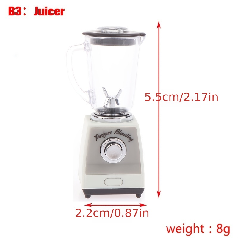 1/12 Scale Mini Juicer Miniature Dollhouse Food Blending Machine Pretend  Play Kitchen for Barbies Toy Accessories