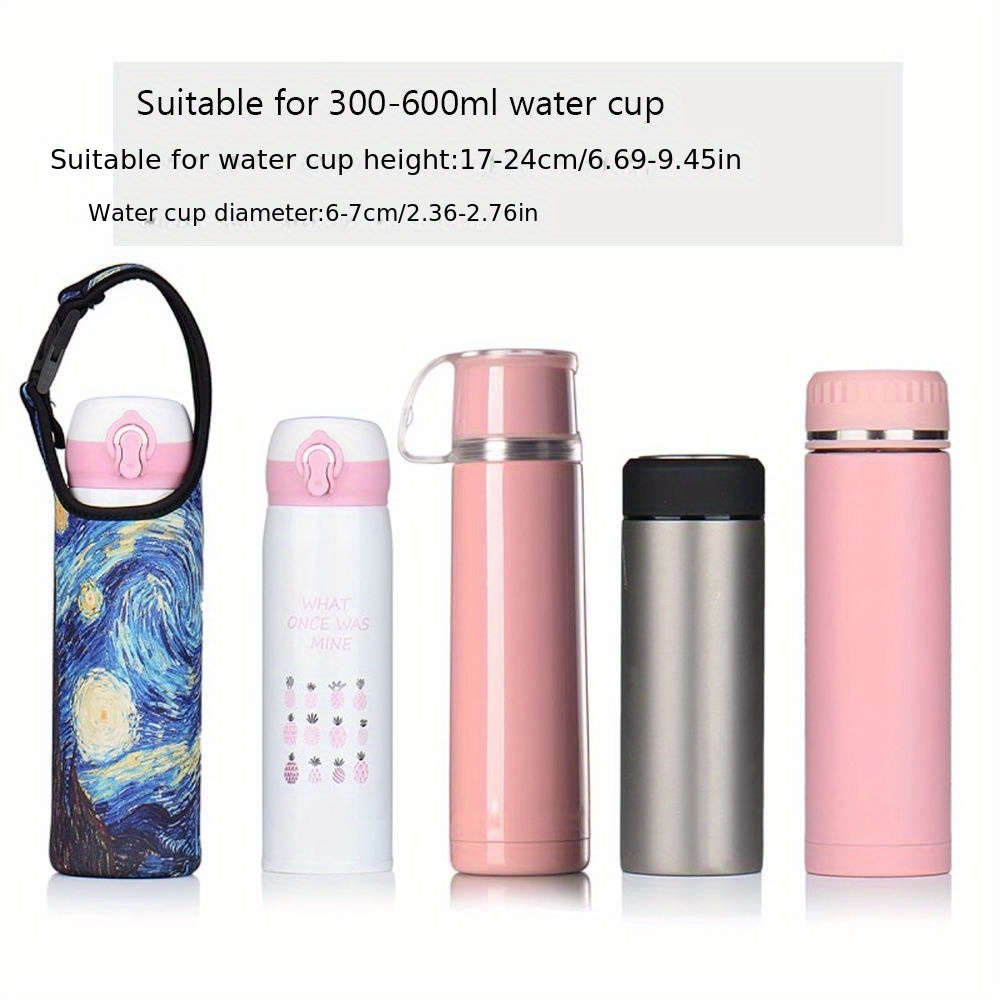 450ml-600ml Portable Neoprene Vacuum Cup Sleeve Water Bottle Cover  Insulator Sleeve Bag Glass Bottle Case