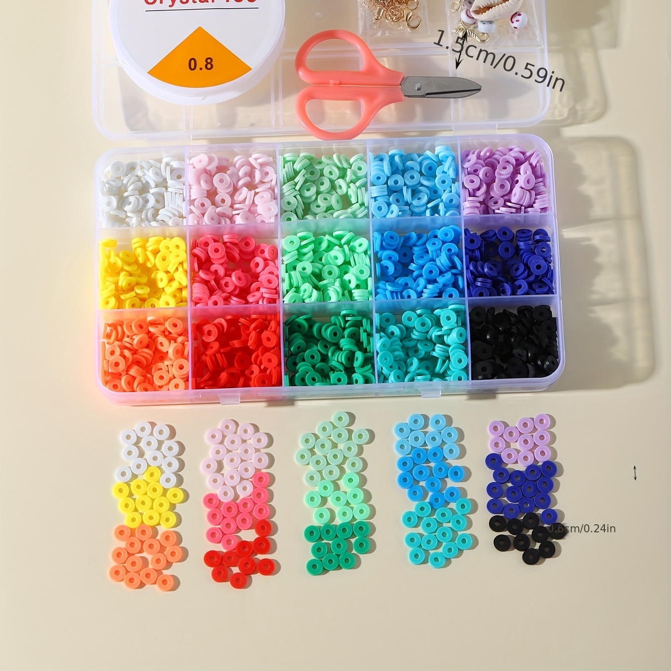 Clay Beads Bracelet Making Kit Bohemian Style Flat Polymer - Temu