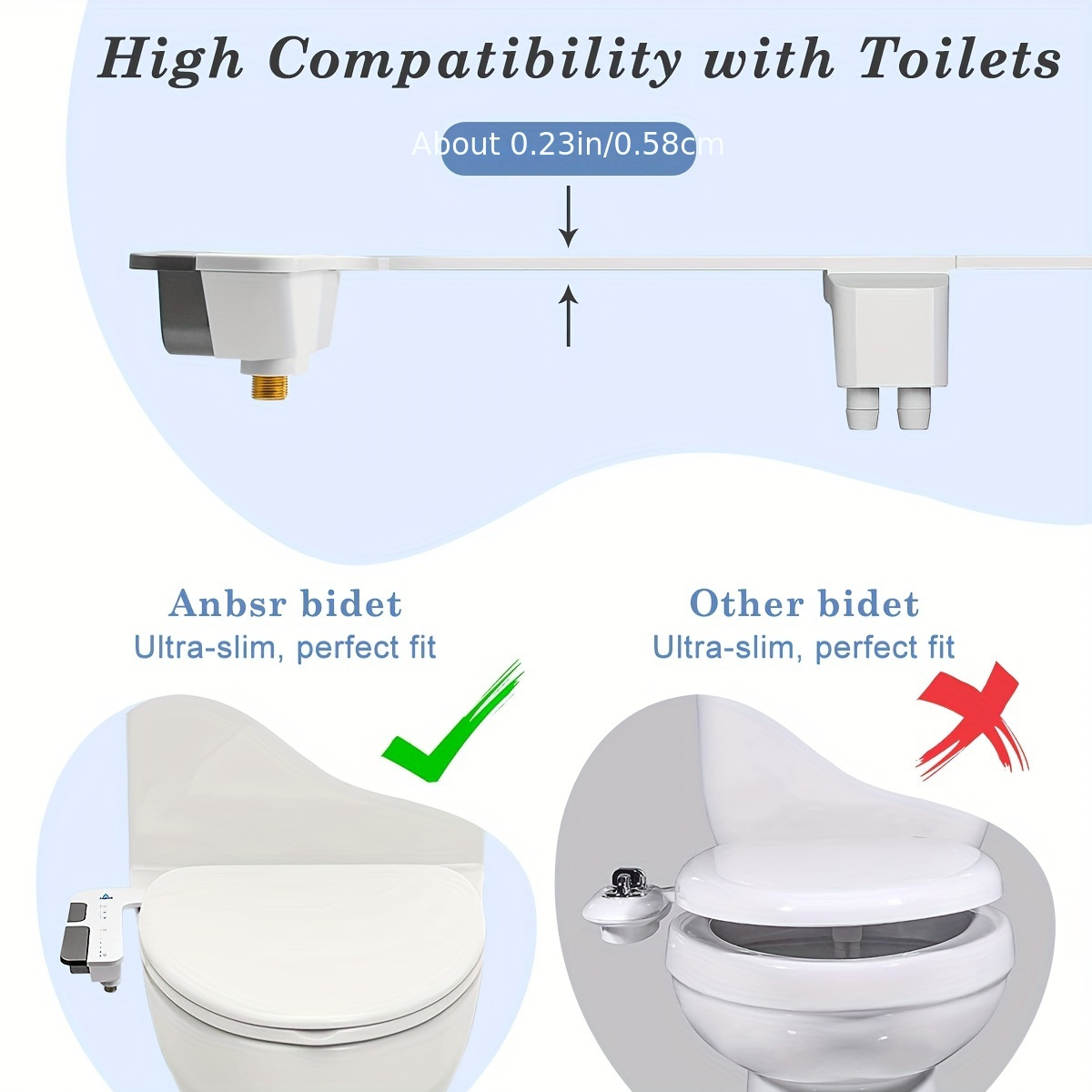 1pc three function smart toilet seat bidet butt cleaning tool without electricity cleaning household single cold flusher aw011 1 2 details 0