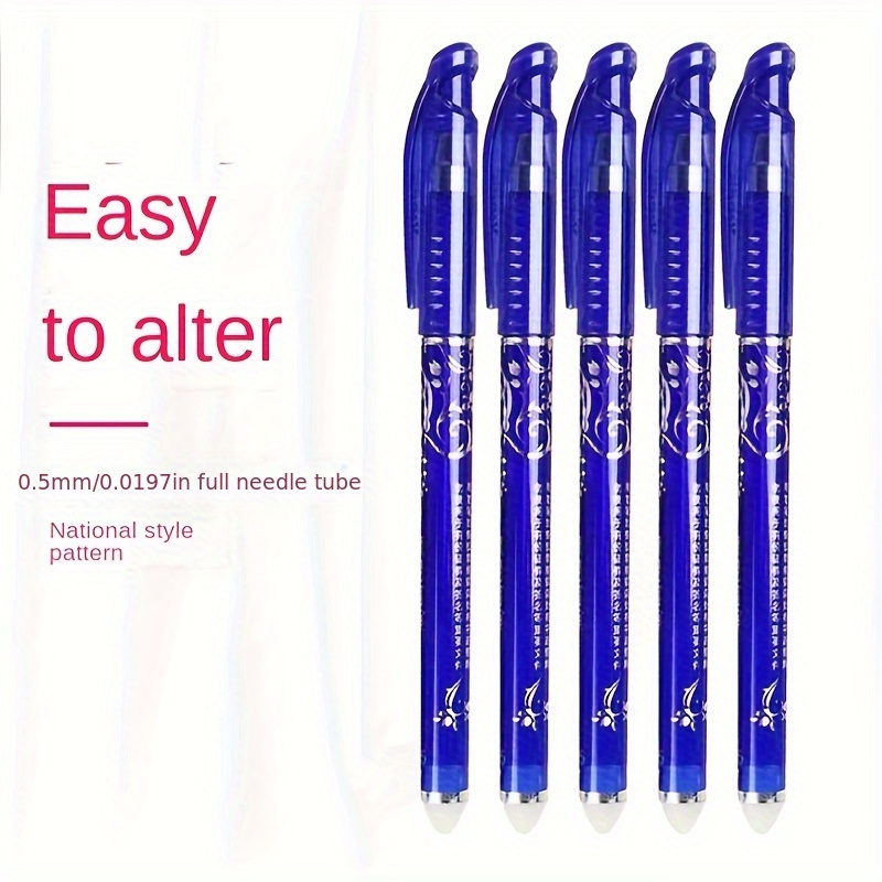 Blue Erasable Gel Pens Disappear With Heat Rubbing Perfect - Temu