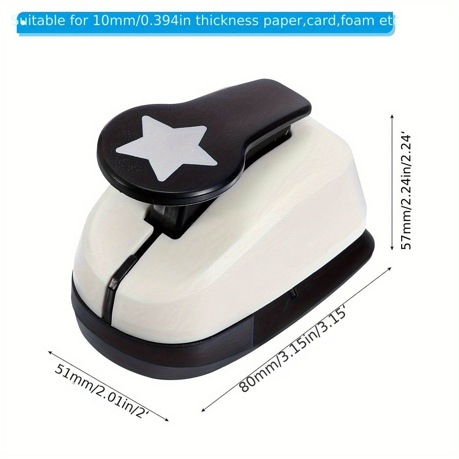 Image of Star-shaped Paper Cutter & Punch - Ideal For Crafting Paper, Cardstock & Aluminum Foil Projects