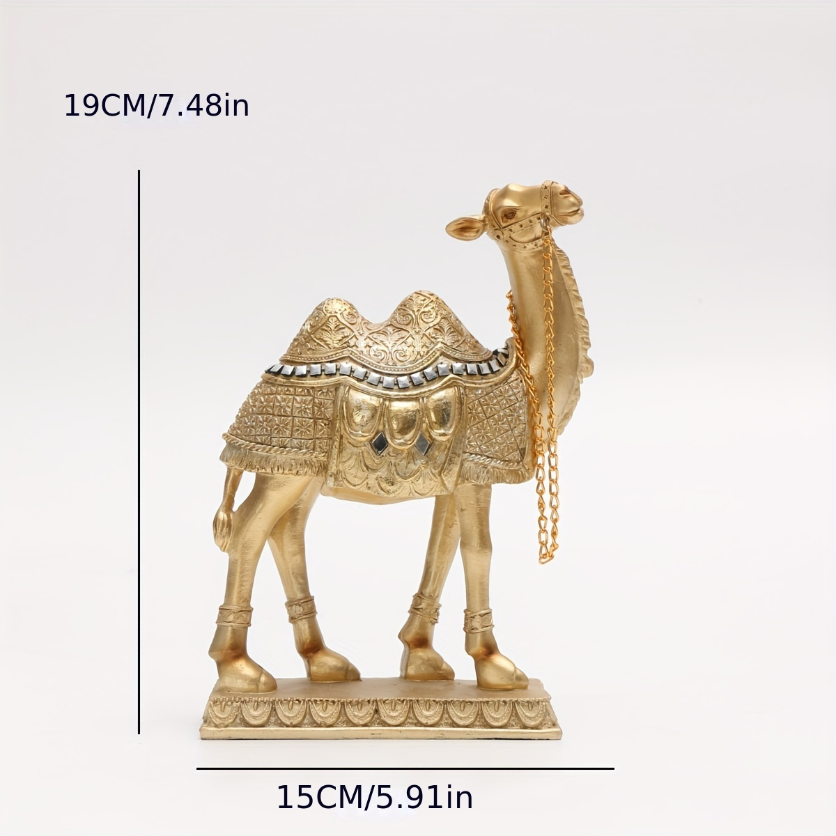 Image of 1pc, Luxury Art Camel Statue: Indoor Decorative Item For Christmas, Halloween, Hanukkah, Thanksgiving, Valentine's Day - No Electricity Required