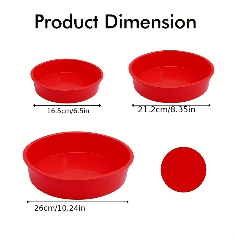 3 Pezzi Stampi Torte In Silicone (6''+8''+10'') Stampo Torte - Temu Italy