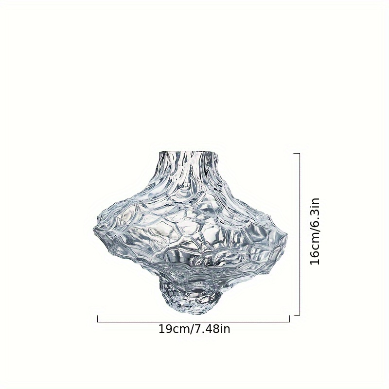 1pc Elegant *-Inspired Irregular Glass Vase for Hydroponic Flower Arrangements - Modern European Style, Electroplated *, * Home &amp; Office Decor