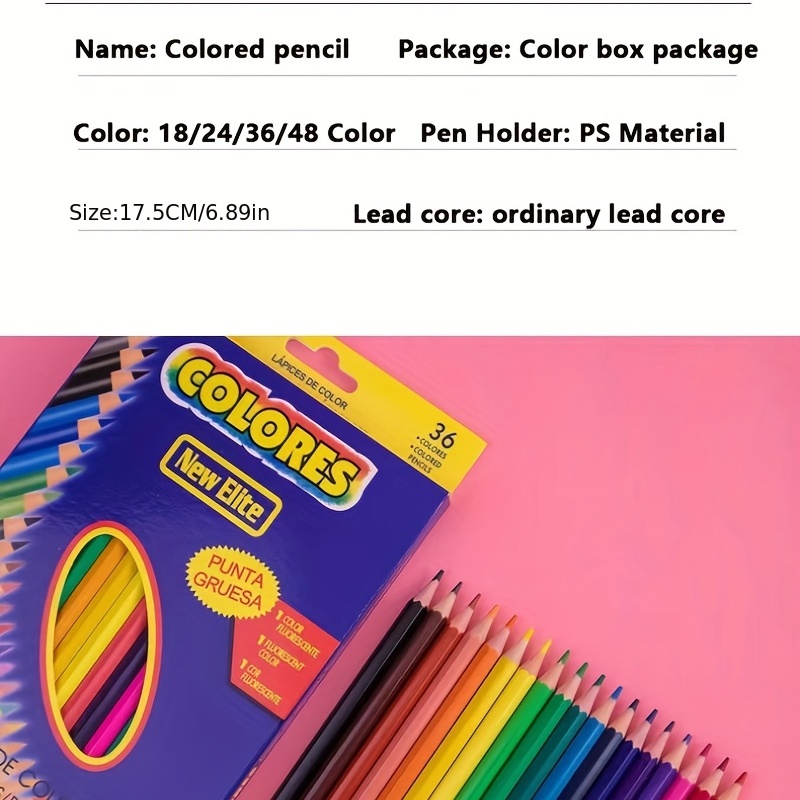 12 color/24 color Juego Lápices Colores Lápices Colores - Temu