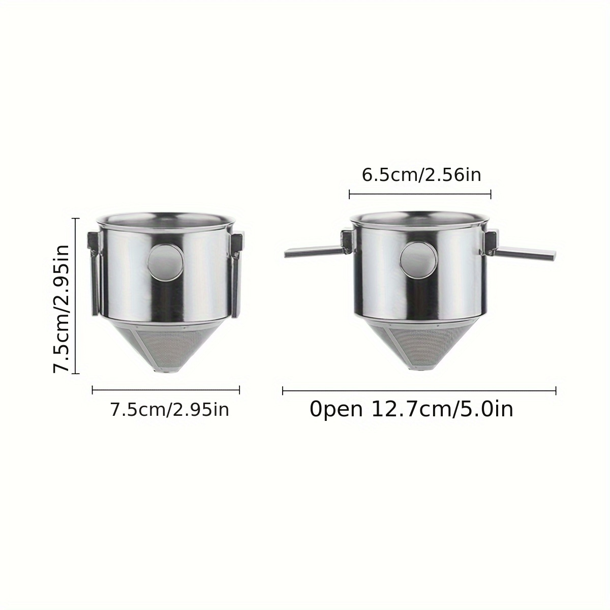 1pc Portable Foldable Coffee Filter Stainless Steel Reusable