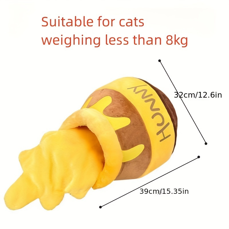 1pc honey jar shaped cat nest autumn and winter warm soft and comfortable with removable and washable inside thick pad pet supplies