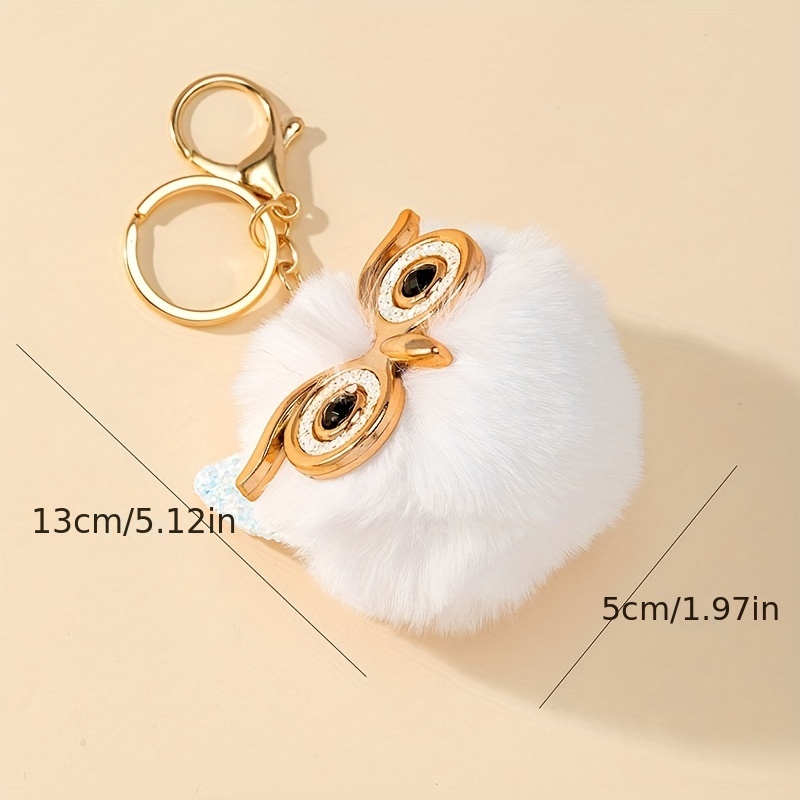 Plush Owl Keychain Cute Glitter Animal Doll Key Chain Ring Purse Bag  Backpack Charm Car Ornament Home Decoration Accessories Women Girls  Christmas Gift - Temu